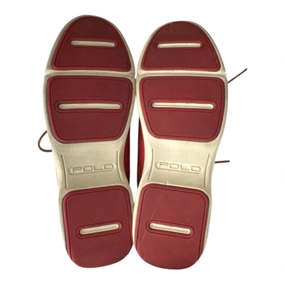 Polo Ralph Lauren Carrick Red Leather Boat Shoes Men’s 11.5D